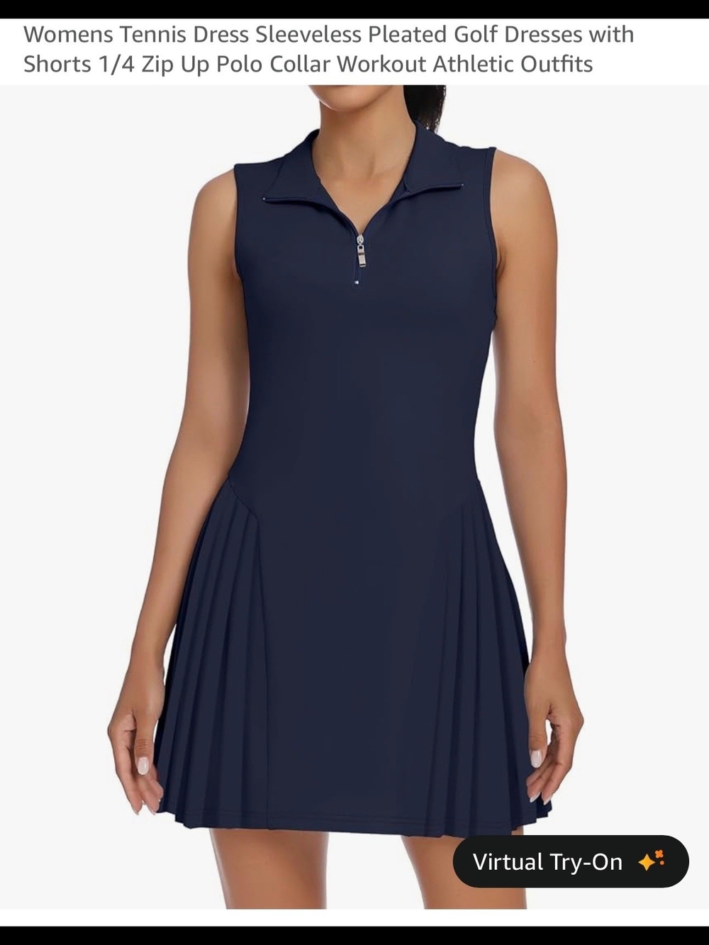 NWT Navy Golf Dress With Separate Shorts